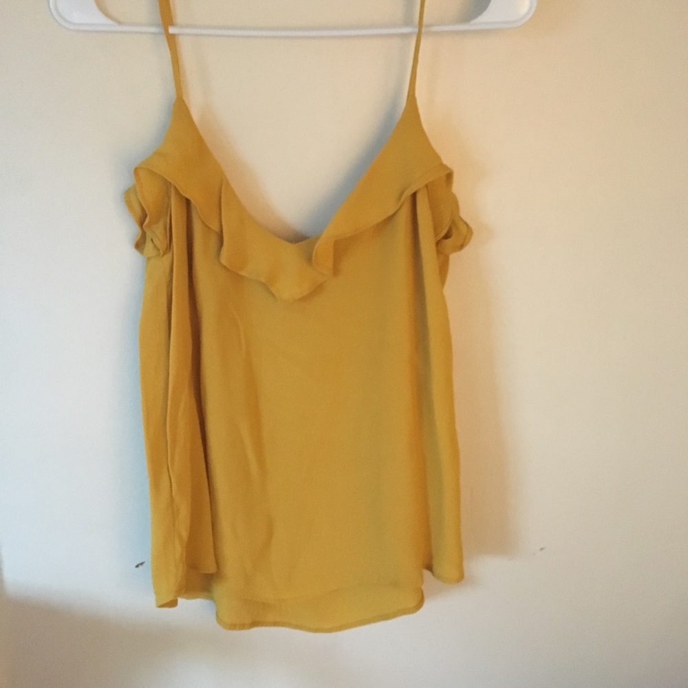 Old Navy Yellow Ruffle Tank Top - Picture 2 of 4